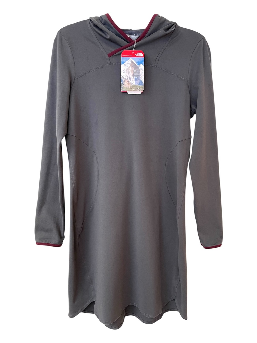 NEW The North Face Empower Dress M Dark Gray Hooded Athleisure Gorpcore Stretch